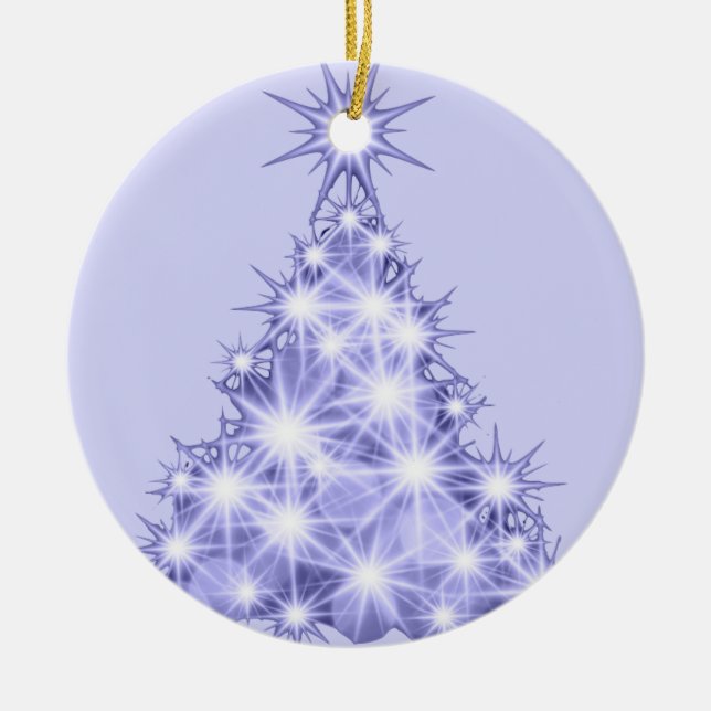 Ornamento de cerámica de árbol de navidad de lavan (Frente)