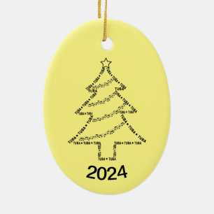 Ornamento de cerámica de árbol de Navidad de texto