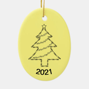 Ornamento de cerámica de árbol de Navidad de texto