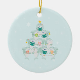 Ornamento de cerámica de árbol de Navidad de tibur