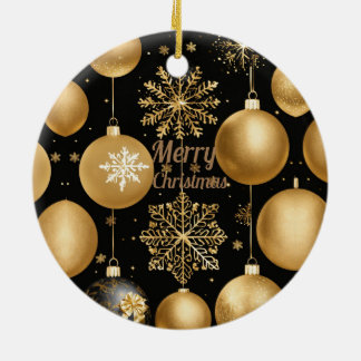 Ornamento de cerámica de cerezo negro y dorado par