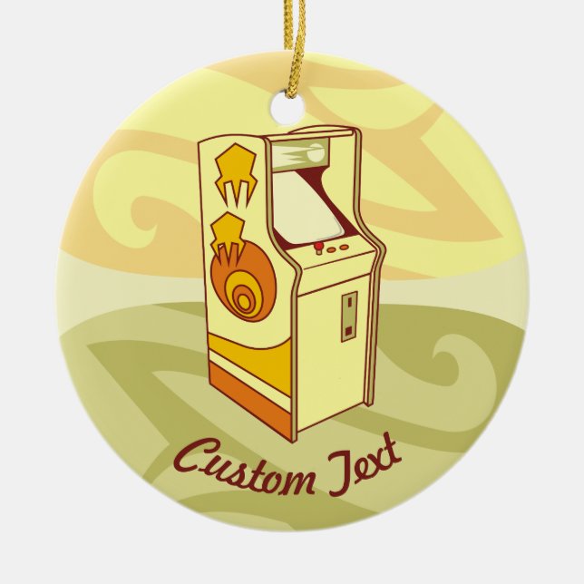 Ornamento de cerámica de consola de juegos de arca (Frente)