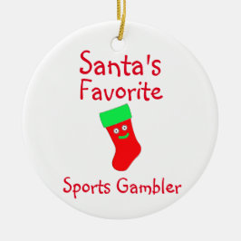 Ornamento de cerámica de jugador deportivo favorit