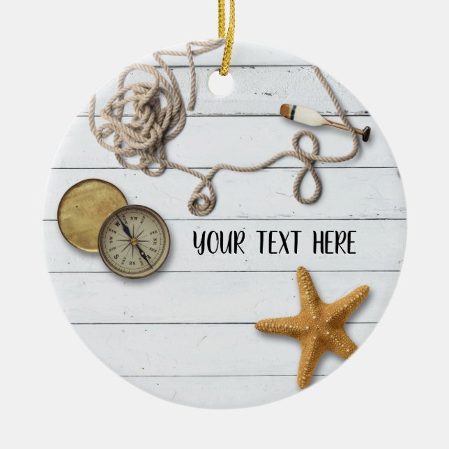 Ornamento de cerámica de la casa de playa (Frente)