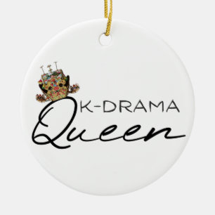 Ornamento de cerámica de la reina de K-drama