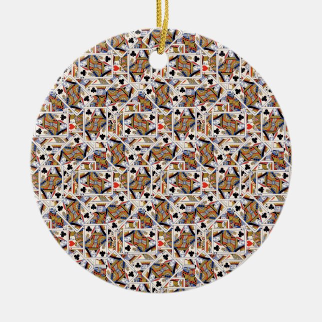Ornamento de cerámica de los naipes (Frente)