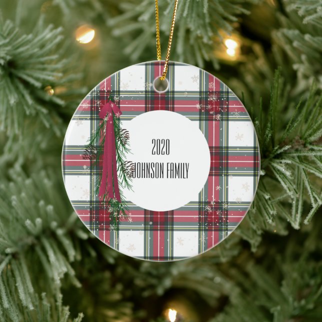 Ornamento de cerámica de Navidades personalizados  (Árbol)