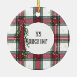 Ornamento de cerámica de Navidades personalizados 