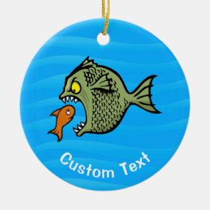 Ornamento de cerámica de peces de grano