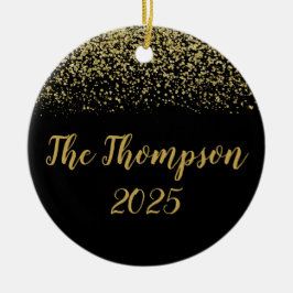 Ornamento de cerámica de personalizado de la famil