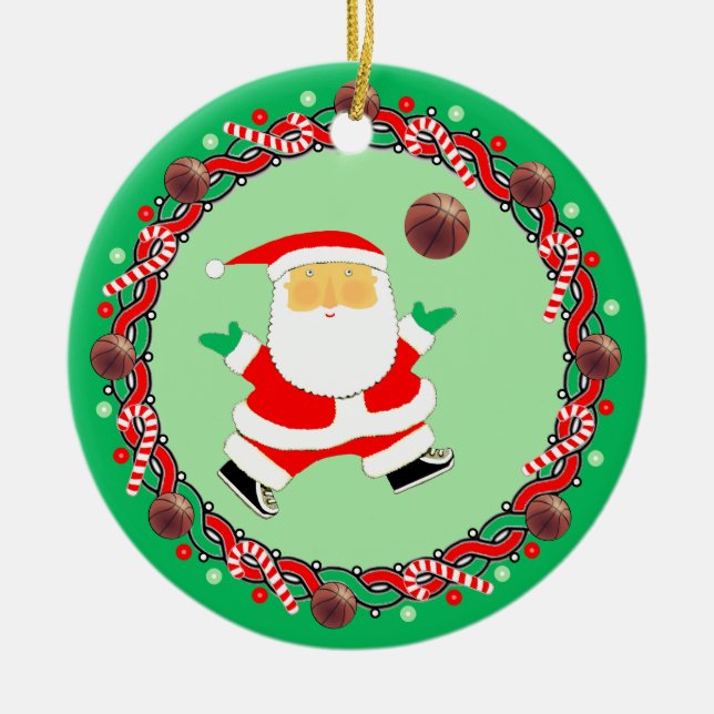 Ornamento de cerámica de regalo de vacaciones de b (Frente)