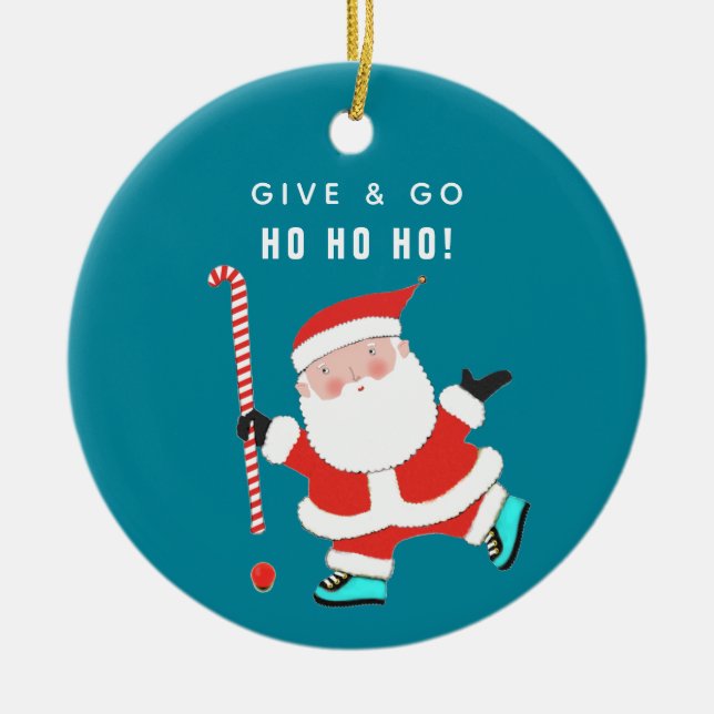 Ornamento de cerámica de regalo de vacaciones de h (Frente)