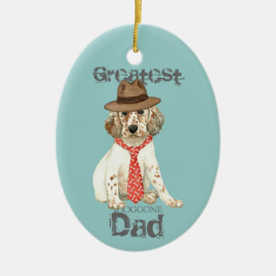 Ornamento de cerámica de Setter Dad
