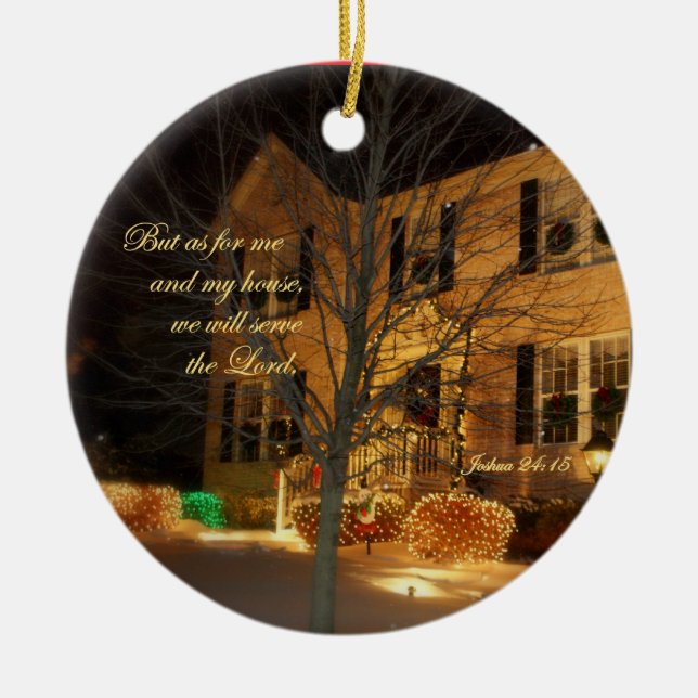 Ornamento de cerámica del navidad (Frente)