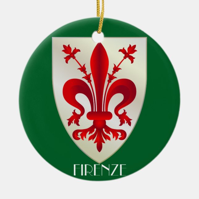 Ornamento de cerámica del navidad de Italia - de (Frente)