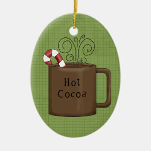 Ornamento de cerámica del navidad del cacao