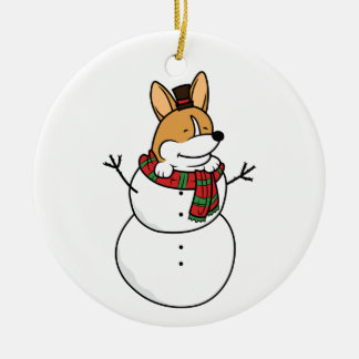 Ornamento de cerámica del navidad del muñeco de
