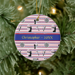 Ornamento de cerámica del patrón de silueta de arq