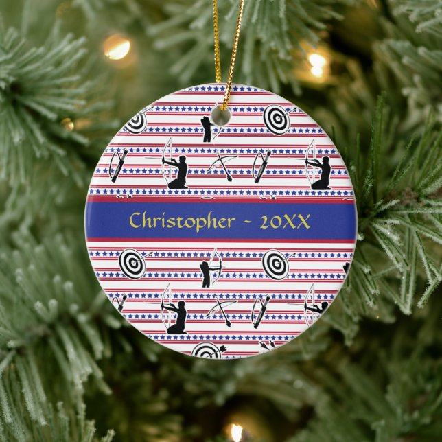 Ornamento de cerámica del patrón de silueta de arq (Árbol)