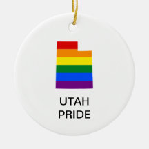Ornamento de cerámica LGBTQ UTAH PRIDE