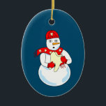 Ornamento de cerámica para dientes de muñeco de ni<br><div class="desc">Un muñeco de nieve con un diente con una bufanda decorada con dientes es un diseño dental divertido para dentistas,  higienistas dentales,  endodontistas,  periodontistas y ortodoncistas</div>