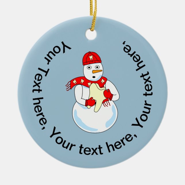 Ornamento de cerámica para dientes de muñeco de ni (Frente)