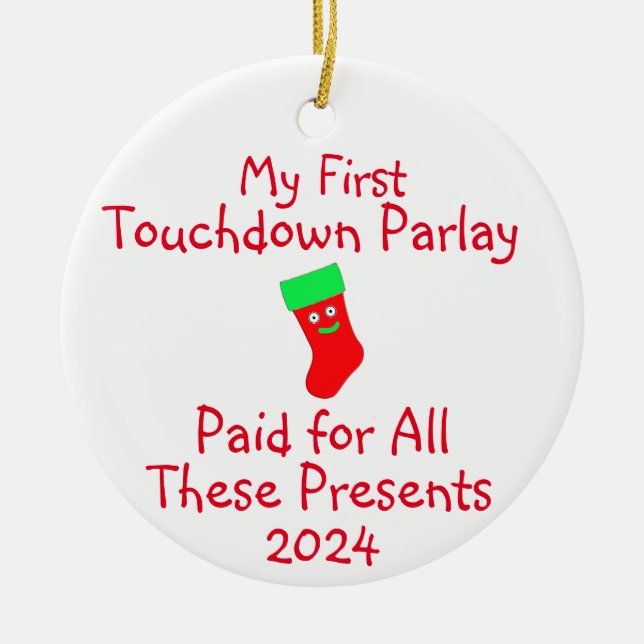 Ornamento de cerámica para juegos de azar deportiv (Frente)