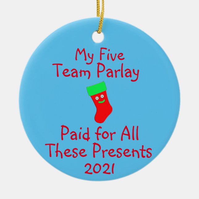 Ornamento de cerámica para juegos de azar deportiv (Frente)