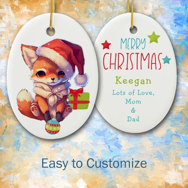 Ornamento de cerámica para Navidades de Merry Fox (Subido por el creador)