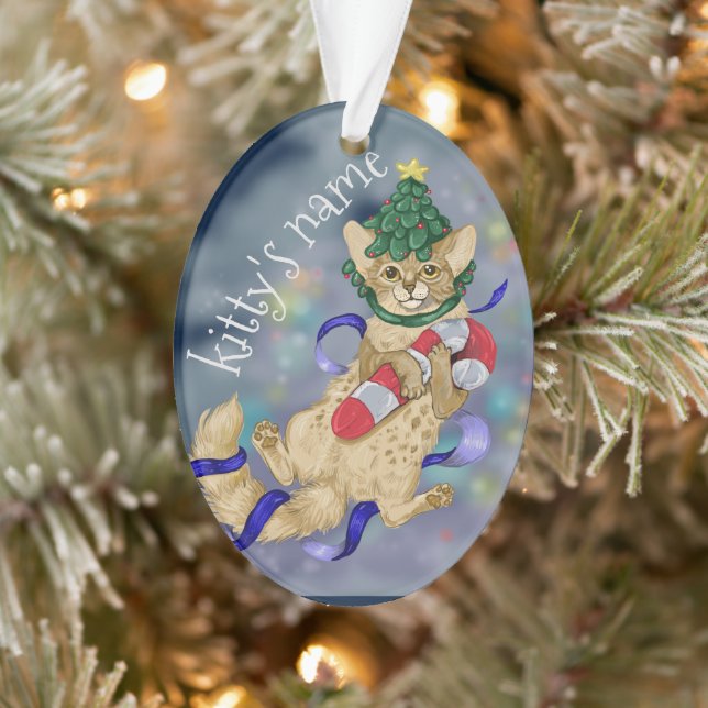 Ornamento de cerámica para Navidades gatos gatos g (Árbol)