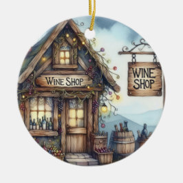Ornamento de cerámica para Tienda de VINOS