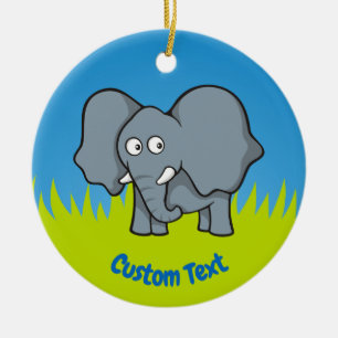 Ornamento de cerámica personalizado de elefante gr