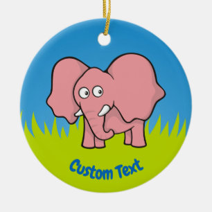 Ornamento de cerámica personalizado de elefante ro