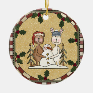 Ornamento de cerámica personalizado del navidad d