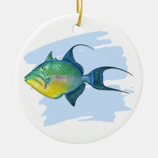 Ornamento de cerámica Queen Triggerfish