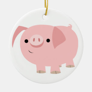Ornamento de cerdo de Personalizado Cute