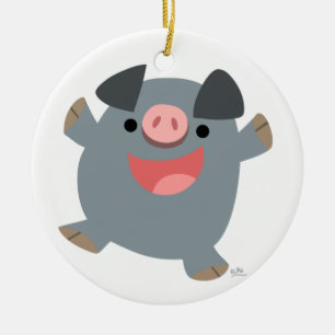 Ornamento de cerdo del Personalizado Cute Bouncy