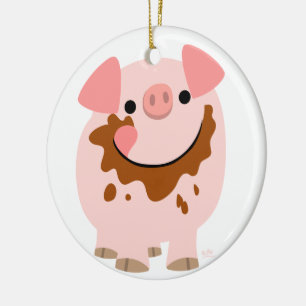 Ornamento de cerdo Personalizado de chocolate lind
