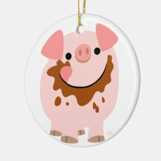 Ornamento de cerdo Personalizado de chocolate lind