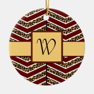 Ornamento de Chevron del estampado leopardo