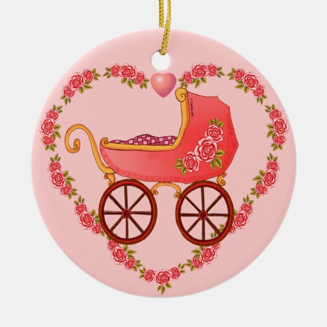 Ornamento de chica Baby Heart Buggy (Frente)