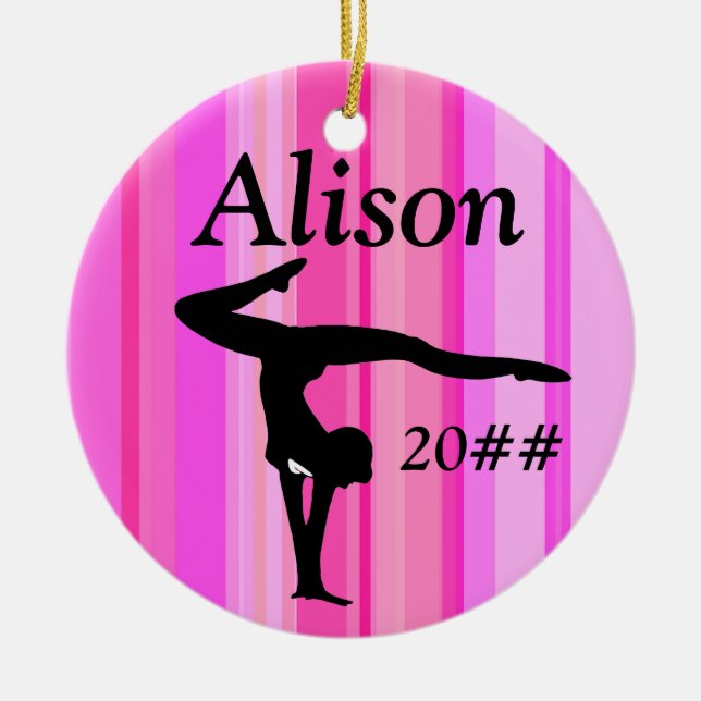 ORNAMENTO DE CHICA GIMNASIO PERSONALIZADO DE PINK  (Frente)