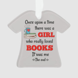 Ornamento de chica que ama libros