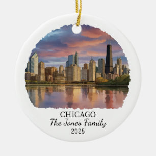 Ornamento de Chicago personalizado, estado de Illi