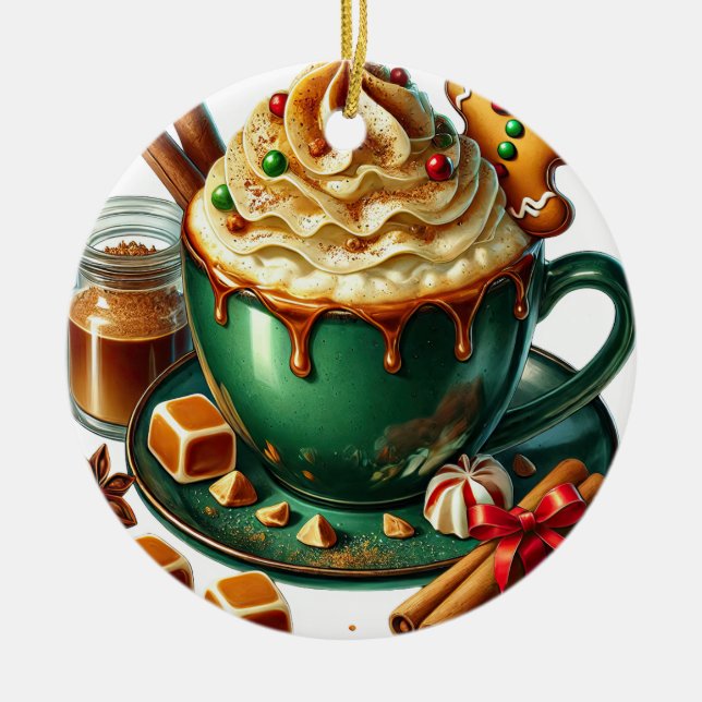 Ornamento de Christman Coffee (Frente)