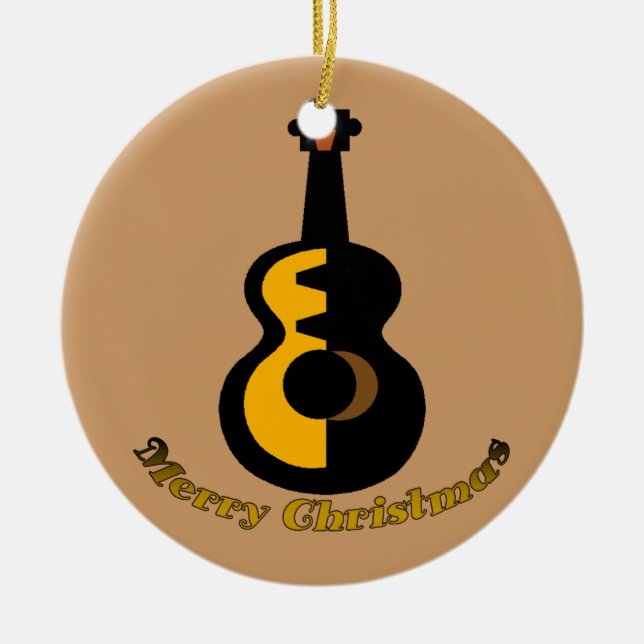 Ornamento de ChristmasTree de la guitarra (Frente)