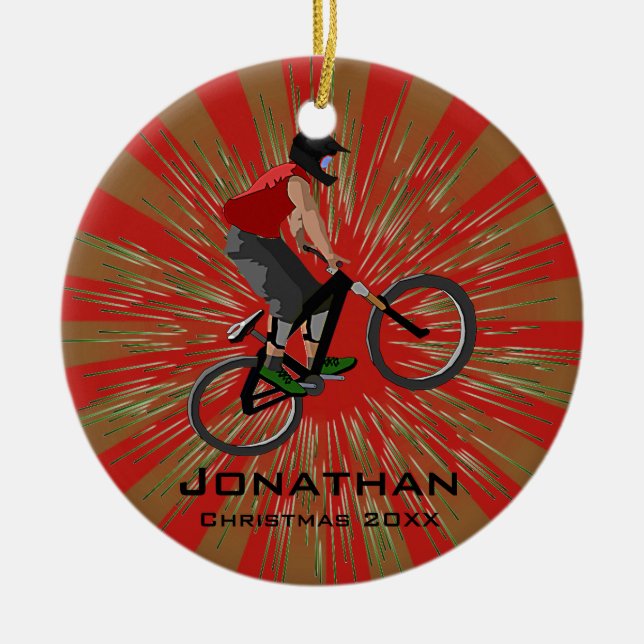 Ornamento de ciclismo personalizado (Frente)