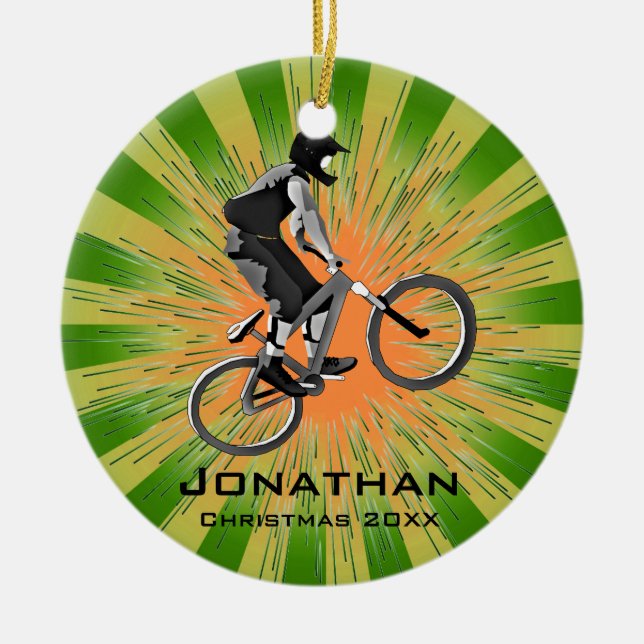 Ornamento de ciclismo personalizado (Frente)