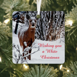 Ornamento de ciervo blanco Navidades