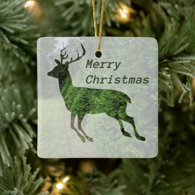 Ornamento de ciervos navideños que saltan (Árbol)